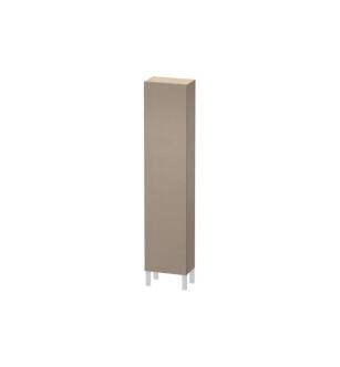 Duravit LC1170L7575 L Cube 15 3/4" Wall Mount Tall Linen Cabinet with Four Glass Shelves in Linen