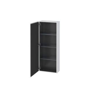 Duravit LC1169L1818 L Cube 19 5/8" Wall Mount Semi-Tall Linen Cabinet with One Door in White Matte