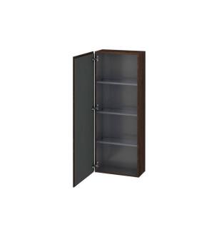 Duravit LC1169L6969 L Cube 19 5/8" Wall Mount Semi-Tall Linen Cabinet with One Door in Walnut Brushed