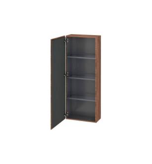 Duravit LC1169L7979 L Cube 19 5/8" Wall Mount Semi-Tall Linen Cabinet with One Door in Natural Walnut