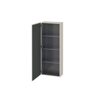 Duravit LC1169L9191 L Cube 19 5/8" Wall Mount Semi-Tall Linen Cabinet with One Door in Taupe