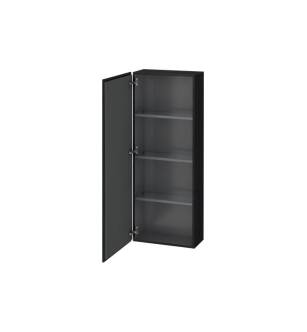 Duravit LC1169R1616 L Cube 19 5/8" Wall Mount Semi-Tall Linen Cabinet with One Door in Black Oak