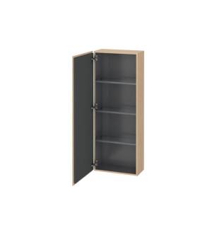 Duravit LC1169R3030 L Cube 19 5/8" Wall Mount Semi-Tall Linen Cabinet with One Door in Natural Oak