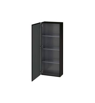 Duravit LC1169R4040 L Cube 19 5/8" Wall Mount Semi-Tall Linen Cabinet with One Door in Black High Gloss
