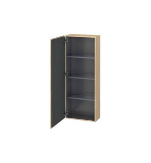 Duravit LC1169R7171 L Cube 19 5/8" Wall Mount Semi-Tall Linen Cabinet with One Door in Mediterranean Oak