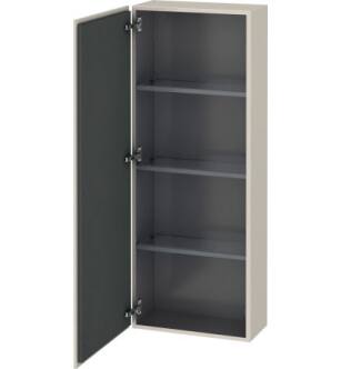 Duravit LC1169R9191 L Cube 19 5/8" Wall Mount Semi-Tall Linen Cabinet with One Door in Taupe