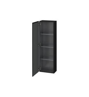 Duravit LC1168L1616 L Cube 15 3/4" Wall Mount Semi-Tall Linen Cabinet with Three Glass Shelves in Black Oak