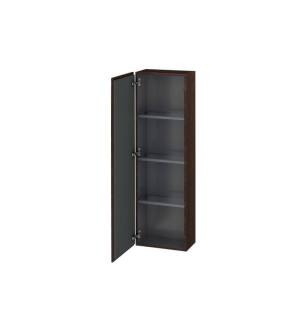 Duravit LC1168L6969 L Cube 15 3/4" Wall Mount Semi-Tall Linen Cabinet with Three Glass Shelves in Walnut Brushed