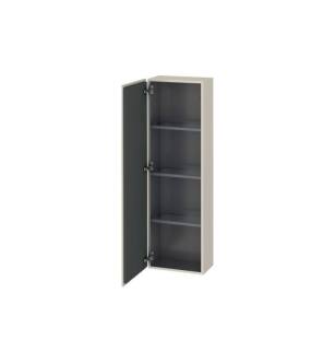Duravit LC1168L9191 L Cube 15 3/4" Wall Mount Semi-Tall Linen Cabinet with Three Glass Shelves in Taupe