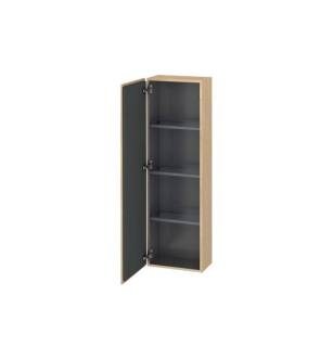 Duravit LC1168R7171 L Cube 15 3/4" Wall Mount Semi-Tall Linen Cabinet with Three Glass Shelves in Mediterranean Oak