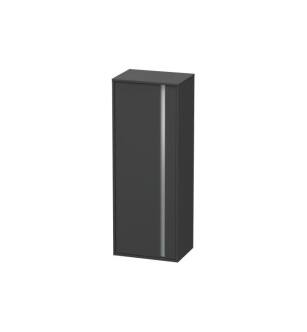 Duravit KT1267L4949 Ketho 52" Wall Mount Tall Linen Cabinet with One Door in Graphite Matte