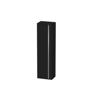 Duravit KT1265L1616 Ketho 19 5/8" Wall Mount Tall Linen Cabinet with One Door in Black Oak