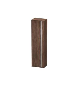 Duravit KT1265R2121 Ketho 19 5/8" Wall Mount Tall Linen Cabinet with One Door in Walnut Dark
