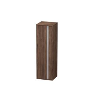 Duravit KT1257L2121 Ketho 52" Wall Mount Tall Linen Cabinet with Three Shelves in Walnut Dark