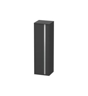 Duravit KT1257R4949 Ketho 52" Wall Mount Tall Linen Cabinet with Three Shelves in Graphite Matte