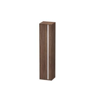 Duravit KT1255L2121 Ketho 15 3/4" Wall Mount Tall Linen Cabinet with One Door in Walnut Dark