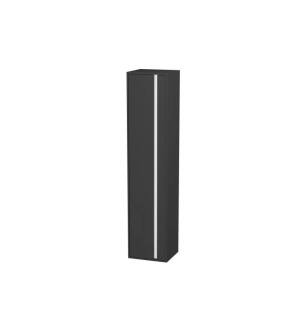 Duravit KT1255R4949 Ketho 15 3/4" Wall Mount Tall Linen Cabinet with One Door in Graphite Matte