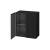 Duravit LC117701616 L Cube 14 3/8" Wall Mount Semi-Tall Linen Cabinet with One Glass Shelf in Black Oak