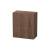 Duravit LC117702121 L Cube 14 3/8" Wall Mount Semi-Tall Linen Cabinet with One Glass Shelf in Walnut Dark