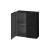 Duravit LC116701616 L Cube 9 1/2" Wall Mount Semi-Tall Linen Cabinet with Two Doors in Black Oak