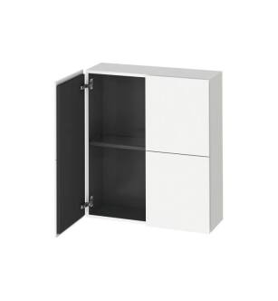 Duravit LC116701818 L Cube 9 1/2" Wall Mount Semi-Tall Linen Cabinet with Two Doors in White Matte