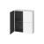 Duravit LC116701818 L Cube 9 1/2" Wall Mount Semi-Tall Linen Cabinet with Two Doors in White Matte