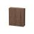 Duravit LC116702121 L Cube 9 1/2" Wall Mount Semi-Tall Linen Cabinet with Two Doors in Walnut Dark