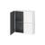 Duravit LC116702222 L Cube 9 1/2" Wall Mount Semi-Tall Linen Cabinet with Two Doors in White High Gloss