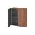 Duravit LC116707979 L Cube 9 1/2" Wall Mount Semi-Tall Linen Cabinet with Two Doors in Natural Walnut