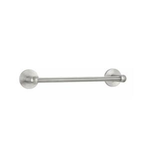 Emtek S70402SS 12" Wall Mount Single Towel Bar with Disc Rosette in Stainless Steel