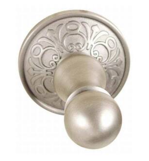 Emtek 260806US15 Single Robe Hook with Lancaster Rosette in Satin Nickel