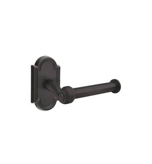 Emtek 270511FB 6 3/8" Wall Mount Bar Toilet Paper Holder with #11 Rosette in Flat Black Bronze