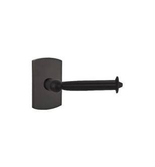 Emtek 23034FB 6 1/2" Wall Mount Bar Toilet Paper Holder with #4 Rosette in Flat Black Bronze