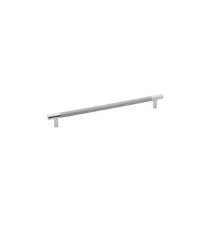 Emtek 86392 Contemporary 12" Center to Center Silver Carbon Fiber Bar Cabinet Pull