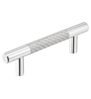 Emtek 86386 Contemporary 3 1/2" Center to Center Silver Carbon Fiber Bar Cabinet Pull