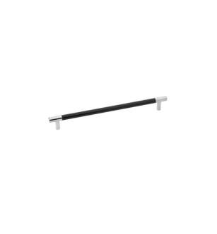 Emtek 86383 Contemporary 12" Center to Center Black Carbon Fiber Bar Cabinet Pull