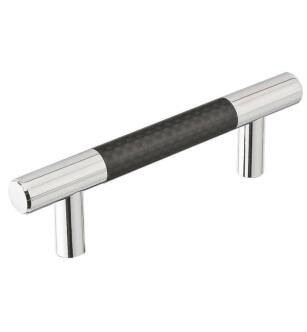 Emtek 86380 Contemporary 6" Center to Center Black Carbon Fiber Bar Cabinet Pull