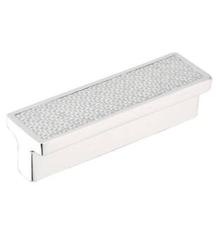 Emtek 86374 Contemporary 3" Center to Center Silver Carbon Fiber Bin Cabinet Pull