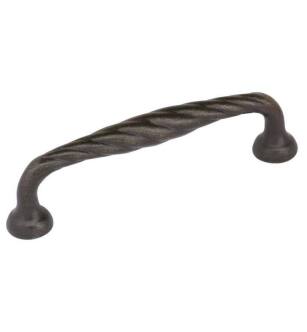 Emtek 86239 Tuscany Bronze 8" Center to Center Twist Fixed Cabinet Pull