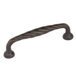 Emtek 86105 Tuscany Bronze 4" Center to Center Twist Fixed Cabinet Pull