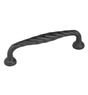 Emtek 86104 Tuscany Bronze 3 1/2" Center to Center Twist Fixed Cabinet Pull