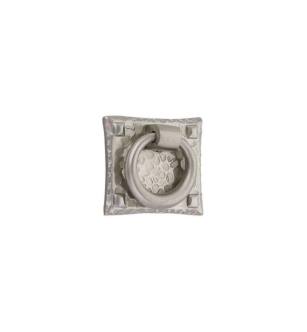 Emtek 86040US15 Arts and Crafts Hammered 1 3/4" Brass Ring Cabinet Pull in Satin Nickel
