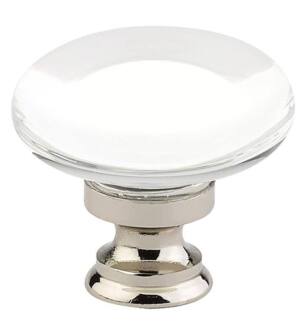 Emtek 86568 Crystal & Porcelain Providence 1 3/4" Crystal Cabinet Knob