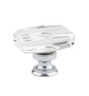 Emtek 86566US26 Crystal & Porcelain Windsor 1 5/8" Clear Crystal Cabinet Knob in Polished Chrome