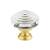 Emtek 86564US4 Crystal & Porcelain Deco 1 5/8" Clear Crystal Cabinet Knob in Satin Brass in Satin Brass