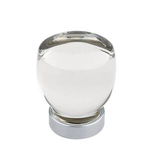 Emtek 86562US26 Crystal & Porcelain Juneau 1 1/8" Clear Crystal Cabinet Knob in Polished Chrome