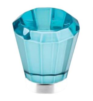 Emtek 86538 Crystal & Porcelain Brookmont 1 1/4" Cyan Crystal Cabinet Knob