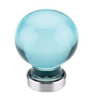 Emtek 86527 Crystal & Porcelain Bristol 1" Cyan Crystal Cabinet Knob