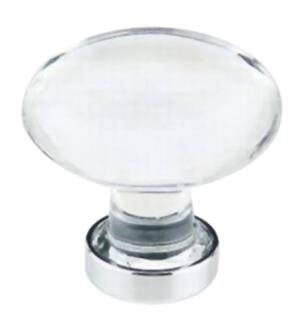 Emtek 86401 Crystal & Porcelain Hampton 1 1/4" Clear Crystal Cabinet Knob