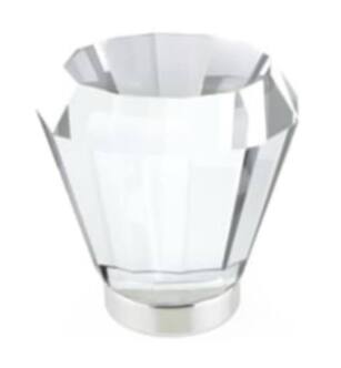 Emtek 86397 Crystal & Porcelain Brookmont 1 1/4" Clear Crystal Cabinet Knob